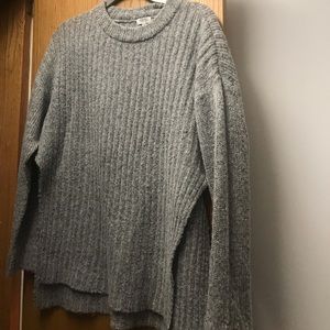 Gray side cut sweater